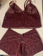 Visualizar imagem da galeria, Conjunto de renda com cropped - Cód. 1050
