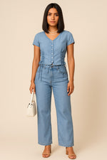 Visualizar imagem da galeria, Conjunto Jeans - Cód. 1080
